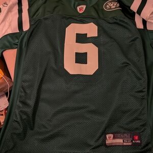 Reebok Mark Sanchez Green Jersey with White Number 6 Size XL Stitched